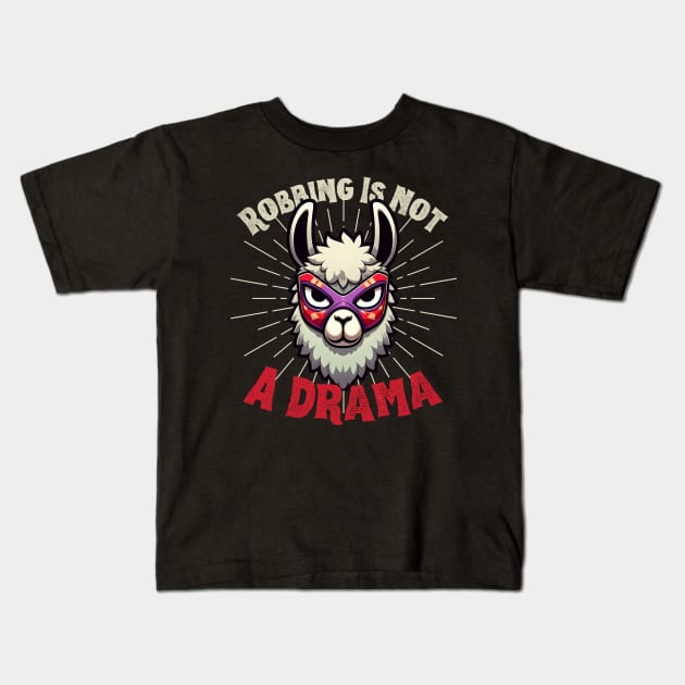 Llama thief Kids T-Shirt by Japanese Fever